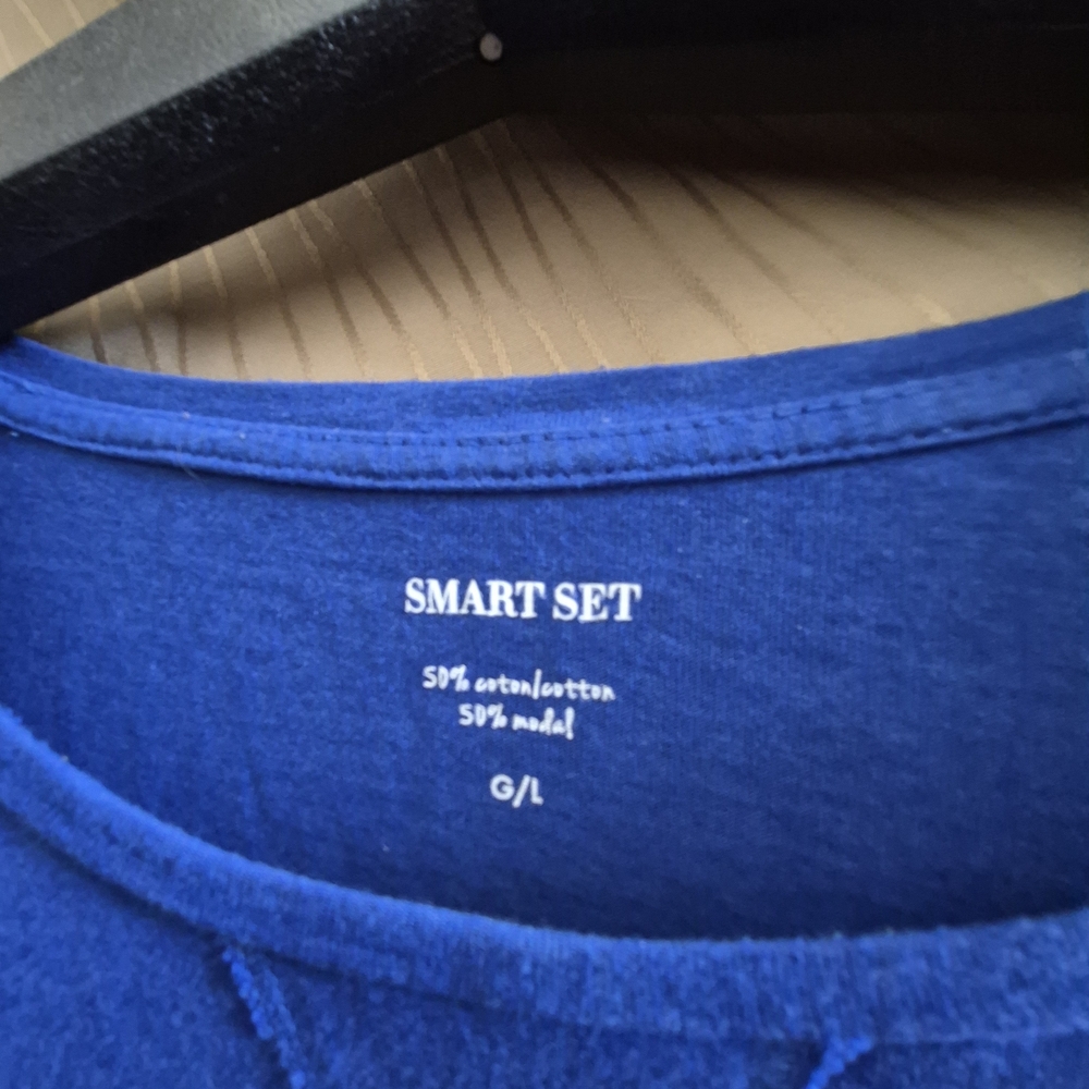 Blue 3/4 Sleeve Shirt - Picture 4 of 4